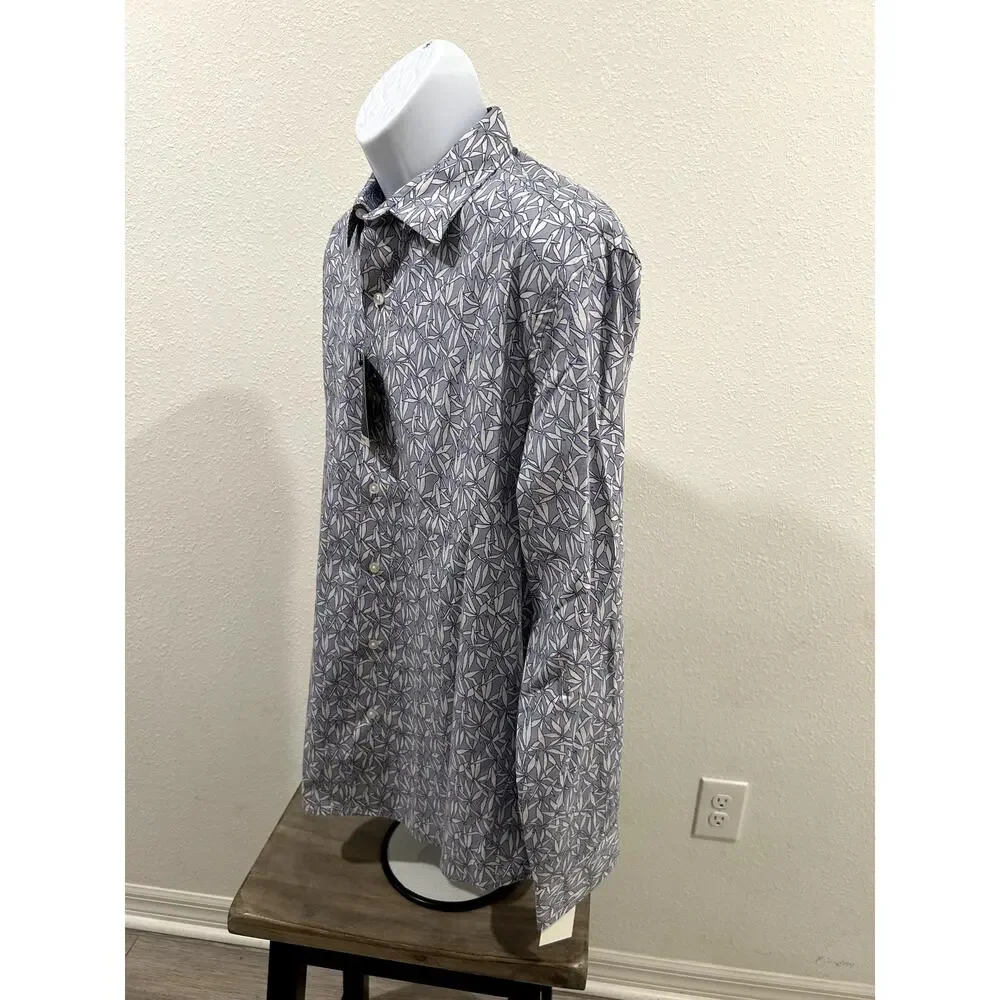 Van Heusen Mens Casual Long Sleeve Shirt Button Down Regular Fit Wrinkle Free M